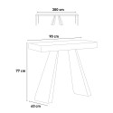 Diamante Premium Fir spisebord med udtræk 90x40-300 cm træ konsolbord Rabatter