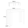Ghibli Small hvid asketræ spisebord med udtræk 90x40-196 cm konsolbord Udsalg