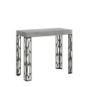 Ghibli Small Concrete grå spisebord med udtræk 90x40-196 cm konsolbord Tilbud