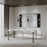 Ghibli hvid asketræ spisebord med udtræk 90x40-300 cm træ konsolbord Udsalg