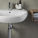 Væghængt håndvask 60cm til badeværelse 1 og 3 huller Geberit Selnova På Tilbud