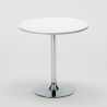 Long Island hvid cafebord sæt: 2 Paris farvet stole og 70cm rundt bord 