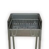 Vesuvio lille metal kulgrill med grillrirst 40x30 cm Udsalg