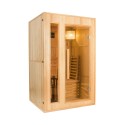 Zen 2 personer sauna 120x110x190 cm med saunaovn 3500 w og tilbehør Kampagne