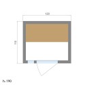 Zen 2 personer sauna 120x110x190 cm med saunaovn 3500 w og tilbehør Model