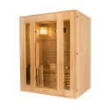 Zen 3 personer sauna 153x110x190 cm med saunaovn 4500 w og tilbehør Udsalg