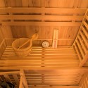 Zen 3 personer sauna 153x110x190 cm med saunaovn 4500 w og tilbehør Udvalg