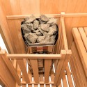Zen 3 personer sauna 153x110x190 cm med saunaovn 4500 w og tilbehør Mængderabat