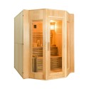 Zen 4 personer sauna 198x174x200 cm med saunaovn 6000 w og tilbehør Tilbud