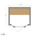Zen 4 personer sauna 198x174x200 cm med saunaovn 8000 w og tilbehør Mængderabat