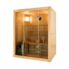 Sense 3 personer sauna 153x110x190 cm med saunaovn 4500 w og tilbehør Tilbud