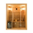 Sense 3 personer sauna 153x110x190 cm med saunaovn 4500 w og tilbehør På Tilbud