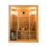 Sense 3 personer sauna 153x110x190 cm med saunaovn 4500 w og tilbehør På Tilbud