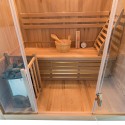 Sense 3 personer sauna 153x110x190 cm med saunaovn 4500 w og tilbehør Udsalg