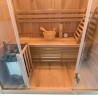 Sense 3 personer sauna 153x110x190 cm med saunaovn 4500 w og tilbehør Udsalg