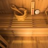 Sense 3 personer sauna 153x110x190 cm med saunaovn 4500 w og tilbehør Rabatter