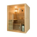 Sense 4 personer sauna 150x150x200 cm med saunaovn 6000 w og tilbehør Tilbud