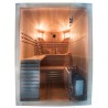 Sense 4 personer sauna 150x150x200 cm med saunaovn 6000 w og tilbehør Udsalg