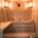 Sense 4 personer sauna 150x150x200 cm med saunaovn 6000 w og tilbehør Rabatter