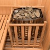 Sense 4 personer sauna 150x150x200 cm med saunaovn 6000 w og tilbehør Model