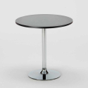 Cosmopolitan sort cafebord sæt: 2 Ice farvet stole og 70cm rundt bord 