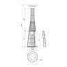 DolceVita E.P. terrassevarmer metangas 10 kw lampe gulvmodel 55,8x228cm Køb