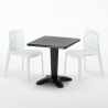 Aia sort havebord sæt: 2 Gruvyer farvet stole og 70cm kvadratisk bord Omkostninger