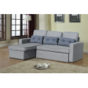 Smeraldo 3 personer chaiselong sofa sovesofa microfiber med opbevaring Køb