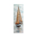 Z421 håndmalet maleri på lærred 30x90 cm ramme kunst skibsmotiv På Tilbud