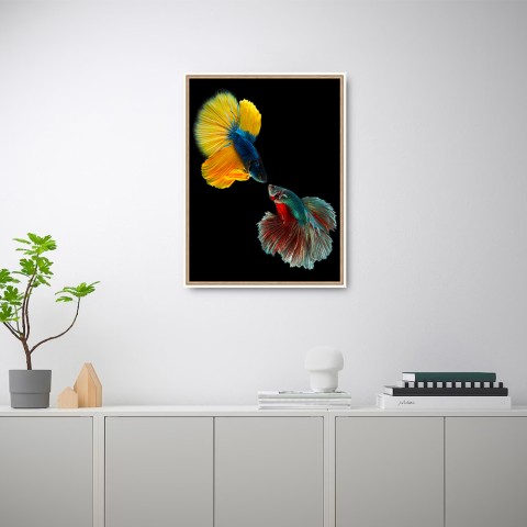 Unika 0021 kunst plakat 30x40 cm til hjemmet stuen køkkenet fisk