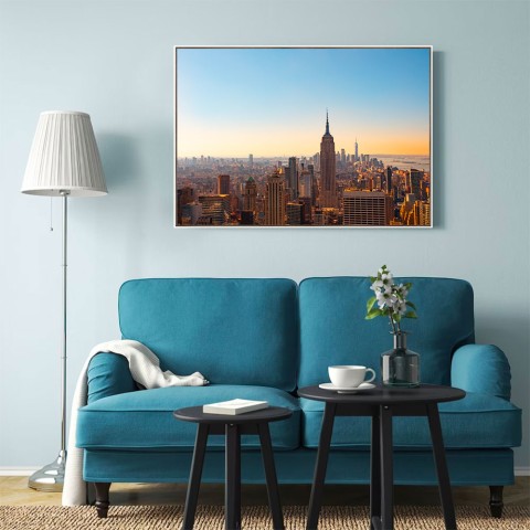 Print foto billede panorama New York ramme 70x100cm Unika 0034