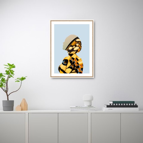Unika 0043 kunst plakat 30x40 cm til hjemmet stuen køkkenet sommerfugl Kampagne