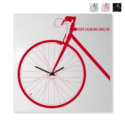 Bike On Big moderne design firkantet vægur i metal cykel Kampagne