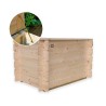 Giunone hyndeboks 98x60x54 cm udendørs opbevaringskasse træ opbevaring Tilbud