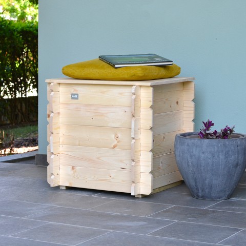 Gaia hyndeboks 60x60x54 cm udendørs opbevaringskasse træ opbevaring Kampagne