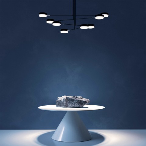 Fad Maytoni lysekrone moderne loftlampe med 8 LED lys sort metal Kampagne