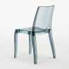 Silver hvid cafebord sæt: 2 Cristal light gennemsigtig stole og 70cm rundt bord Pris