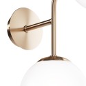 Erich Maytoni væglampe messing design 2 hvid glas lys til soveværelse Rabatter