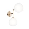 Erich Maytoni væglampe messing design 2 hvid glas lys til soveværelse Tilbud