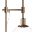 Erich Maytoni gulvlampe messing design hvid glas til stue soveværelse På Tilbud