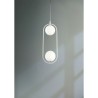 Ring Maytoni pendel loftlampe design metal hvid glas stue soveværelse Udsalg