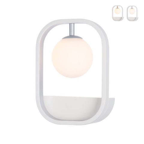 Avola Maytoni hvid væglampe design metal glas til stue soveværelse