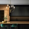 Arco Maytoni lysekrone moderne loftlampe messing glas stue soveværelse Udsalg