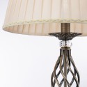Grace Maytoni designer gulvlampe messing retro stof lampeskærm stue Tilbud