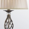 Grace Maytoni designer gulvlampe messing retro stof lampeskærm stue Udsalg