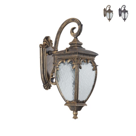 Fleur Maytoni udendørs væglampe gammeldags design glas lanterne