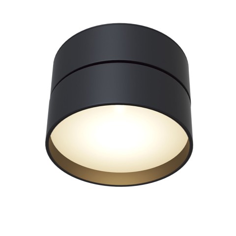 Moderne sort rund loftslampe med justerbart LED-lys Onda Maytoni