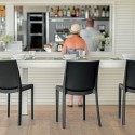 Sæt med 23 Perla BICA spisebordsstole stabelbare plastik spisestole 