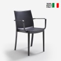 Sæt med 23 spisebordsstole med armlæn i plast stabelbare havestole Victoria BICA Udsalg