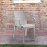 Sæt med 18 udendørs spisebordsstole med armlæn i polyrattan Indiana BICA Pris